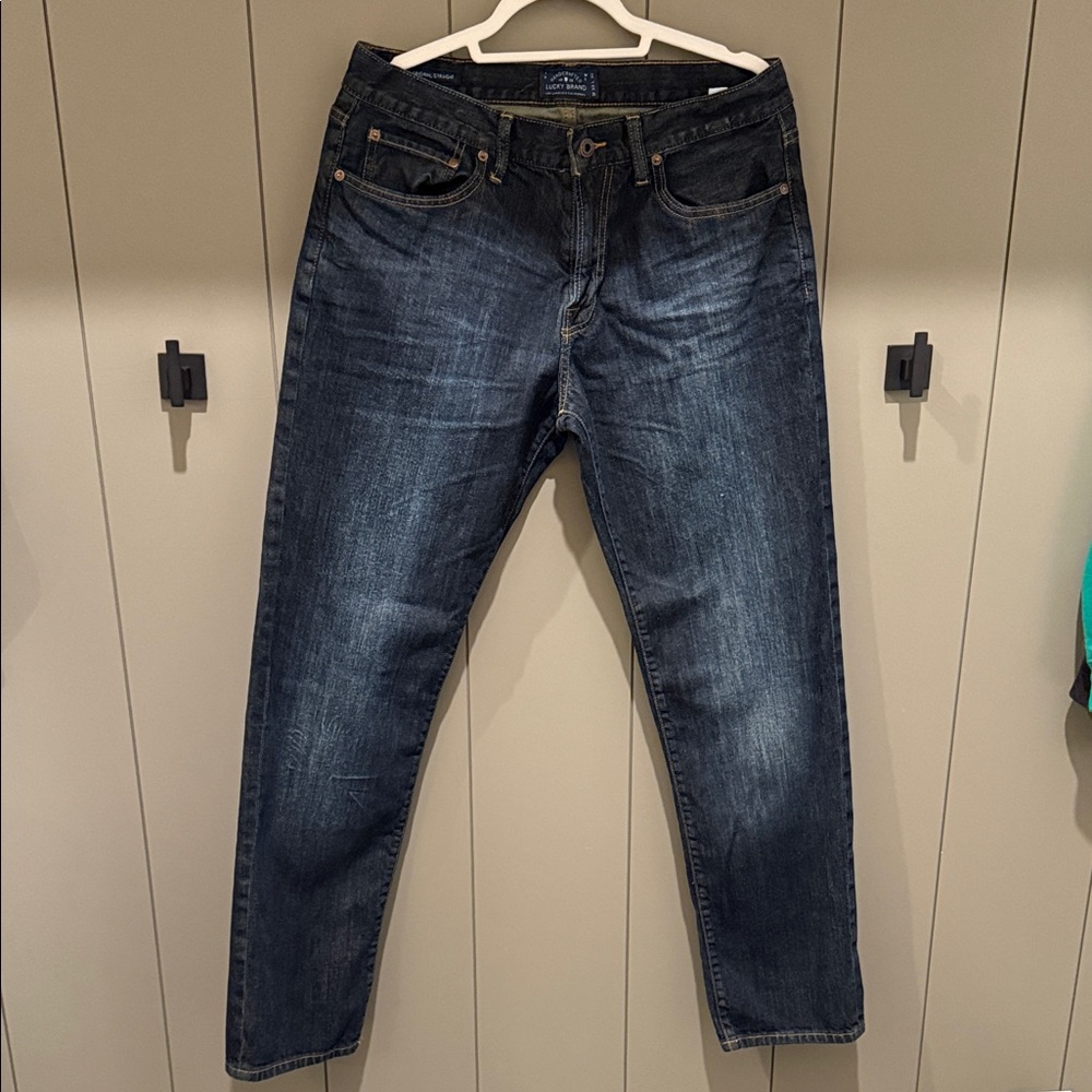 Lucky Brand Men's Deep Indigo Straight Jeans